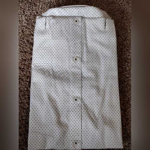 Good Man Brand White Men's Long Sleeve Button Down Shirt NWT - Picture 6 of 7